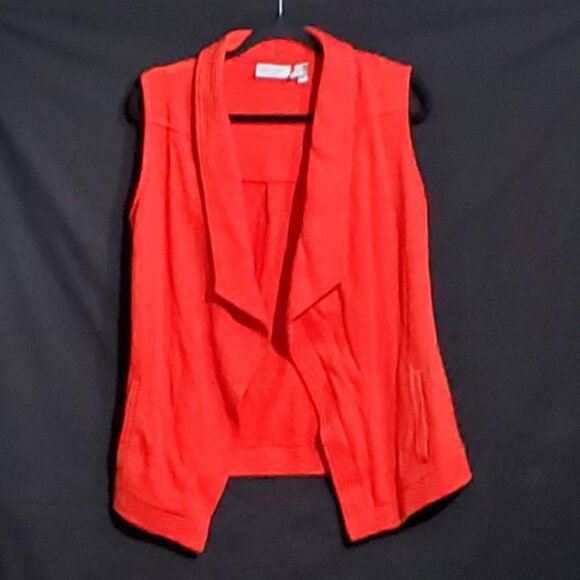 Weekends by Chico's Red Vest - Picture 2 of 11